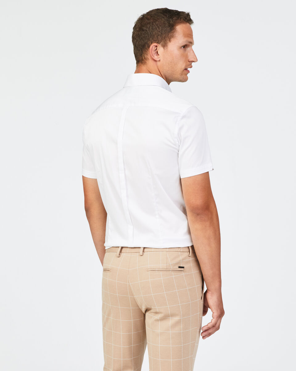 Werribee Short Sleeve Shirt, White, hi-res